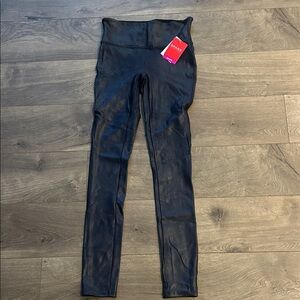 SPANX Shiny Blue Leggings-NWT